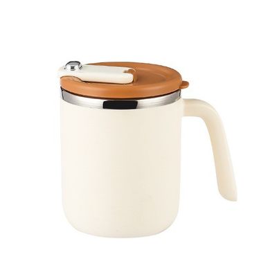 500ml Logotipo personalizado Copa de viaje aislada de doble capa de acero inoxidable con tapa de mango