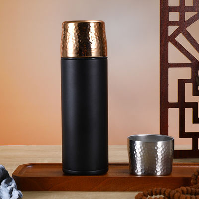 Taza recta 316 de acero inoxidable con tapa de resorte Botella de té portátil con filtro de té