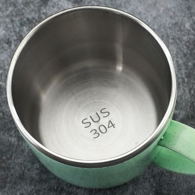 Tazas portátiles de acero inoxidable de doble capa de 220 ml para bebidas anti-escaldantes y de té