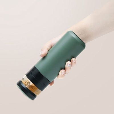 Suministro directo Taza de té de acero inoxidable de doble pared con capacidad de infusión de 500 ml