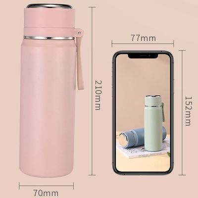 Vacío 500 ml 600 ml de doble pared de acero inoxidable Botella de agua potable deportiva con tapa