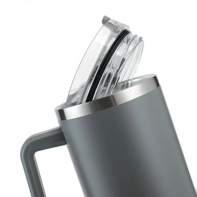 40 oz de sublimación de viaje taza de café con mango de polvo recubierto de acero inoxidable tumbler