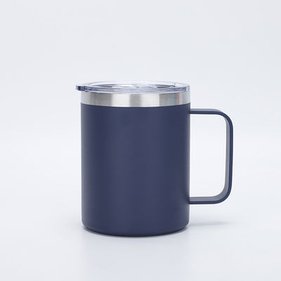 Taza de café de acero inoxidable de doble pared aislada al vacío de 12 oz con logotipo personalizado
