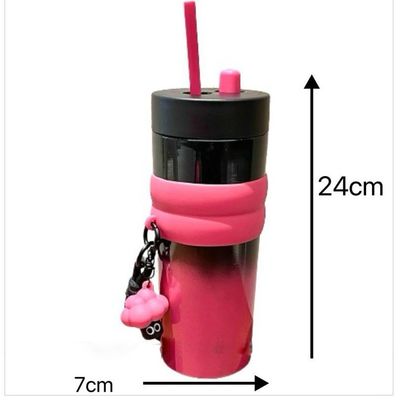 710ML Tumbler de café de acero inoxidable impermeable Camping Taza térmica con paja y logotipo personalizado