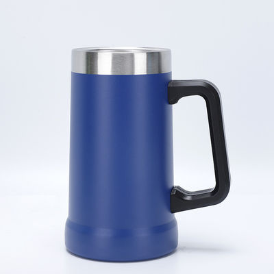Estilo de diseño minimalista Vacuo personalizable de doble pared aislamiento de acero inoxidable taza de café de cerveza con mango