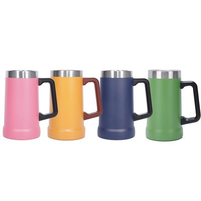 Estilo de diseño minimalista Vacuo personalizable de doble pared aislamiento de acero inoxidable taza de café de cerveza con mango