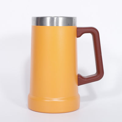 24OZ Vacuo doble pared 304 de acero inoxidable taza de café cerveza con mango ideal para uso diario