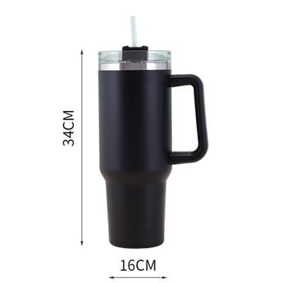 40oz de mango aislado tumbler tumbler de acero inoxidable con logotipo personalizado aceptable