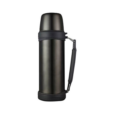 Botella de agua de acero inoxidable de 1000 ml Taza aislada de vacío térmico con mango en forma de bala