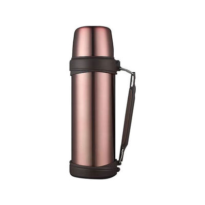 Botella de agua de acero inoxidable de 1000 ml Taza aislada de vacío térmico con mango en forma de bala