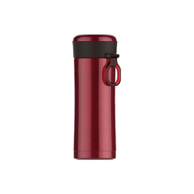 Botella de vacío de doble pared de acero inoxidable de 350 ml con visor de temperatura y colorido