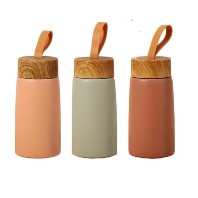 Flascos de vacío Termósidos Taza aislada de pequeña capacidad con diseño creativo de grano de madera