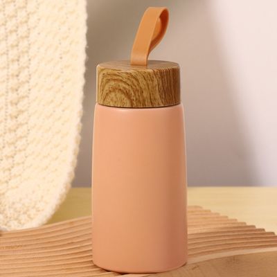 Flascos de vacío Termósidos Taza aislada de pequeña capacidad con diseño creativo de grano de madera