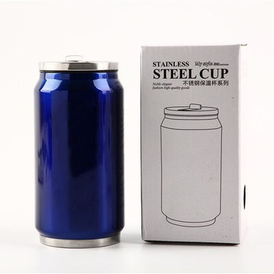 tapa de paja doble pared de acero inoxidable cola puede aspirar botella de termo 12 oz/17 oz