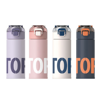 Diseño de la botella de vacío de acero inoxidable de 500 ml para la botella de agua aislada al tacto suave de 2023