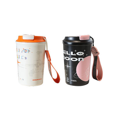 Copo de café de viaje aislado de acero inoxidable reutilizable a prueba de fugas 380ml 510ml