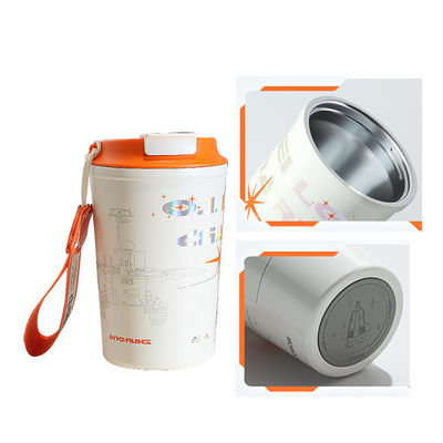 Copo de café de viaje aislado de acero inoxidable reutilizable a prueba de fugas 380ml 510ml