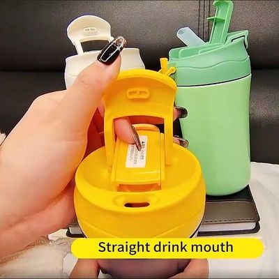 Botella de agua de oficina de 15 oz de vacío de doble pared aislada de viaje taza de café con tapa de silicona