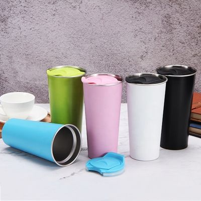 Tazas de café aisladas de acero inoxidable de 17 oz y 18 oz para compra a granel