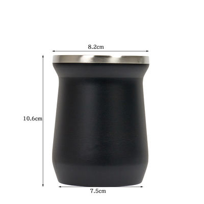 Taza de té mate de acero inoxidable con boca ancha para tazas de cerveza personalizadas y café aislado