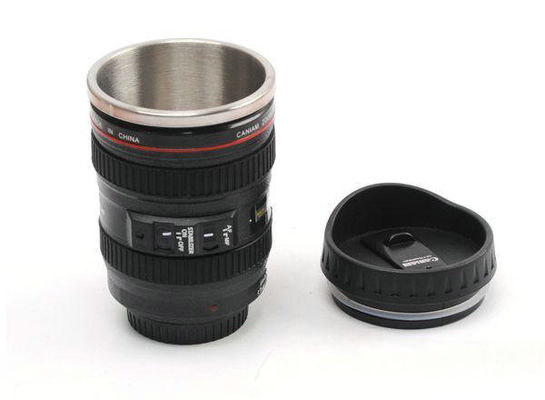 Tumbler aislado 24-105 lente de cámara taza de café con capacidad 401-500ml e impresión de logotipo