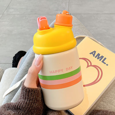 Botellas de vacío Termósidos Niños 316 de revestimiento de acero inoxidable Botella aislada con cuerda