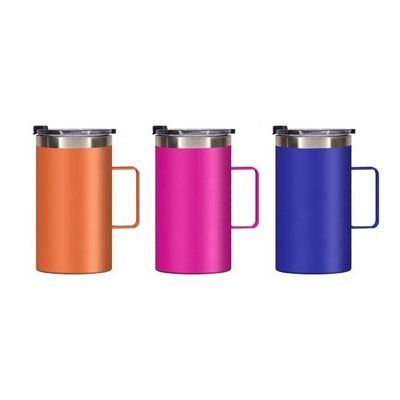 Taza de café de acero inoxidable al vacío personalizada con agarre de mano 12-24 horas de aislamiento