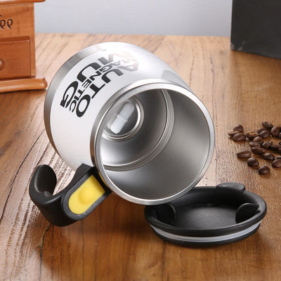 Acero inoxidable eléctrico magnético auto-agitar taza de café con logotipo