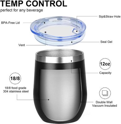 350 ml de acero inoxidable para el vino La mejor opción para acampar y viajar al aire libre