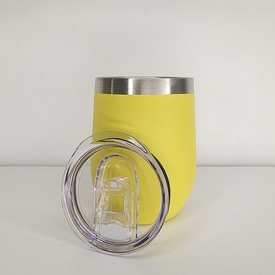 12 oz de doble pared de acero inoxidable de viaje taza de café aislada de vacío de forma de huevo tazas de vino tumbler