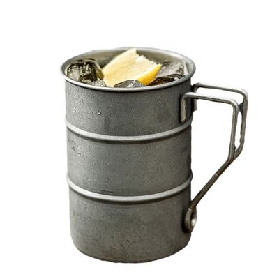 380ml de metal para viajes de campamento taza de café portátil de acero inoxidable 304 tazas de cerveza para agua