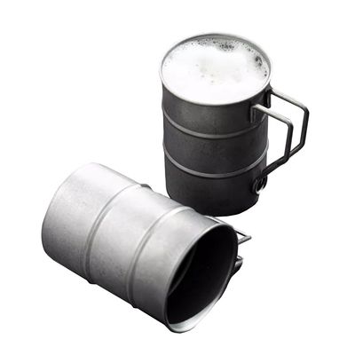 380ml de metal para viajes de campamento taza de café portátil de acero inoxidable 304 tazas de cerveza para agua