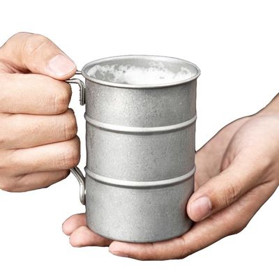 380ml de metal para viajes de campamento taza de café portátil de acero inoxidable 304 tazas de cerveza para agua