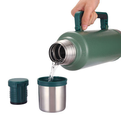 Calderona de agua caliente aislada de acero inoxidable de doble pared para viajes al aire libre y camping