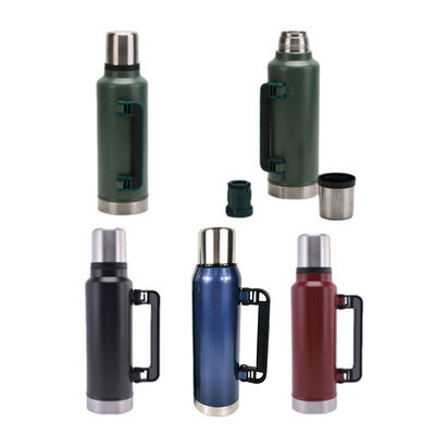 Calderona de agua caliente aislada de acero inoxidable de doble pared para viajes al aire libre y camping