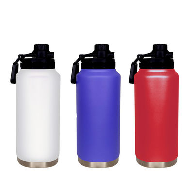 Taza recta con doble pared Botella de agua aislada 1L de acero inoxidable Flasca de vacío Taza