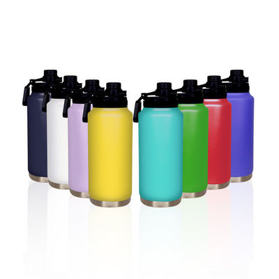 Taza recta con doble pared Botella de agua aislada 1L de acero inoxidable Flasca de vacío Taza