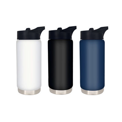 Taza recta 550 ml Flasca de boca ancha aislada con tapa Botella de agua para todas las personas