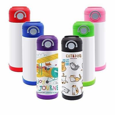 12 oz Sublimación Blanco Bebés Botella de acero inoxidable Doble Pared Vacuo Bebés Botella de agua