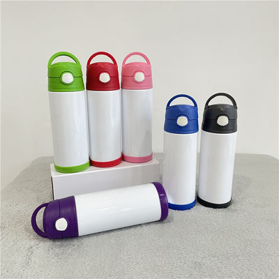 12 oz Sublimación Blanco Bebés Botella de acero inoxidable Doble Pared Vacuo Bebés Botella de agua