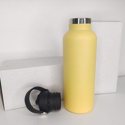 Botella de agua aislada de acero inoxidable portátil de 650 ml para deportes estilo de diseño rural