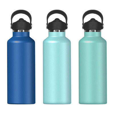 Botella de agua aislada de acero inoxidable portátil de 650 ml para deportes estilo de diseño rural