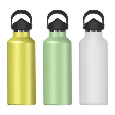 Botella de agua aislada de acero inoxidable portátil de 650 ml para deportes estilo de diseño rural