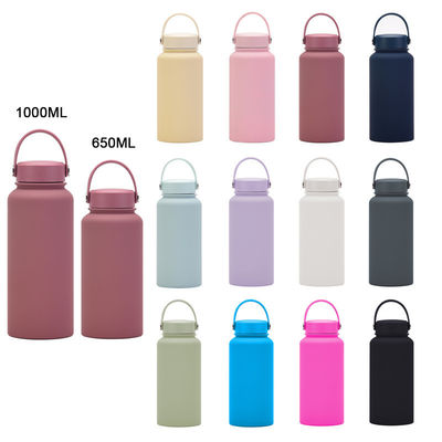 Botella de agua de acero inoxidable 304 con diseño colorido