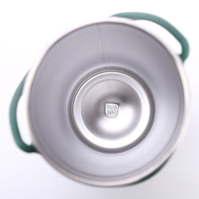 Taza de viaje personalizada Tumbler de acero inoxidable con manga de silicona al estilo estadounidense
