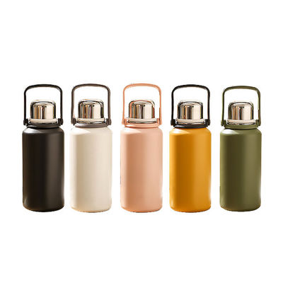 Flasco de viaje de acero inoxidable de doble pared con color y tapa personalizados