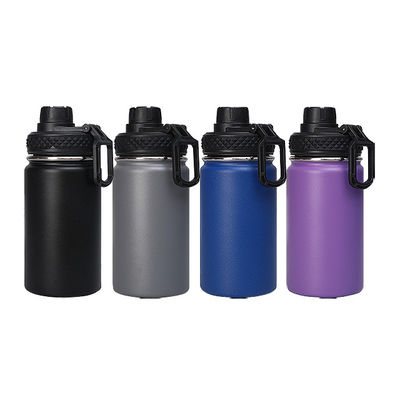 Botellas de agua reutilizables para deportes Flascos de vacío aislados de acero inoxidable con mango