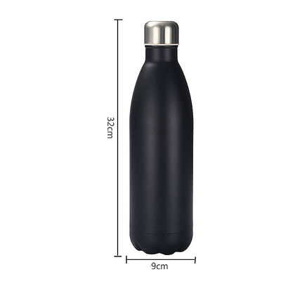 Botella de agua deportiva de acero inoxidable de 1000 ml reutilizable y a prueba de fugas para familias activas