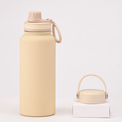 Botellas de vacío 1 litro Taza de café con tapa Bicicleta deportiva Botella de agua para el rendimiento