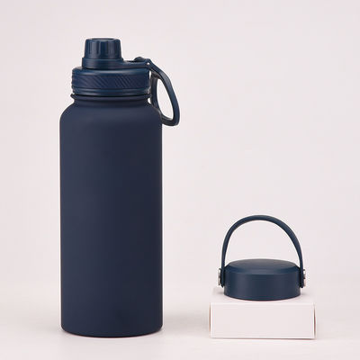 Botellas de vacío 1 litro Taza de café con tapa Bicicleta deportiva Botella de agua para el rendimiento